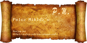Pelcz Miklós névjegykártya