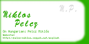 miklos pelcz business card